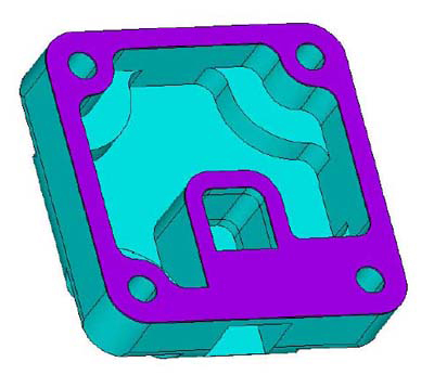3D model of the head and gasket corresponding to a prototype